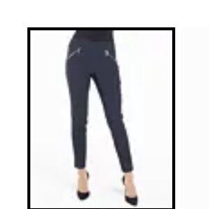 Nanette Lepore Black Dress Pull On Pants Skinny with Front Zippers Size Small